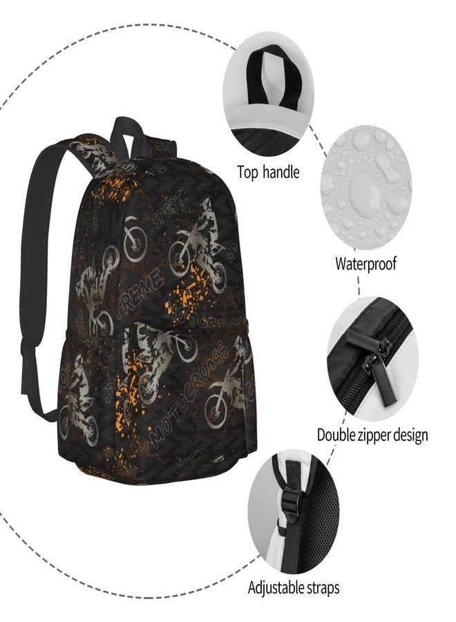 AIMASTZ Motorcycle Casual Daypack Laptop Bag School Bookbag Travel Backpack For Kids Teen Boy Girl - Image 5